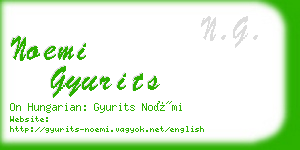 noemi gyurits business card